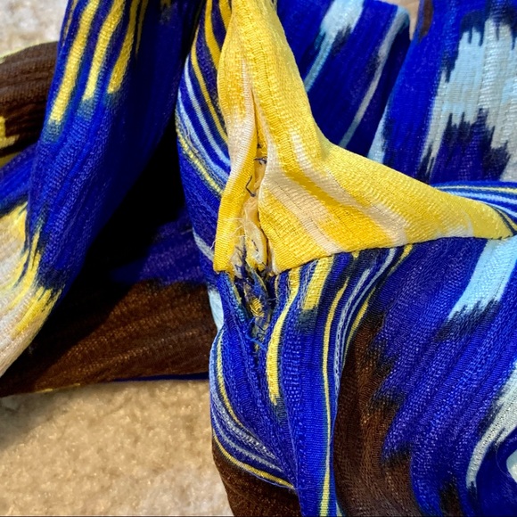 TORY BURCH Silk Elastic Hem Long Sleeve Blouse—SZ. 4 - Picture 12 of 16